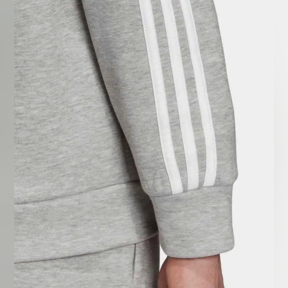 ADIDAS ESSENTIALS FLEECE SWEATSHIRT HEATHER GREY MEN'S SIZE XL BRAND NEW IN BAG - Picture 4 of 9